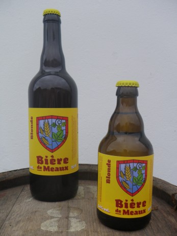 Bière blonde de Meaux conditionnée en bouteilles 33cl et 75cl