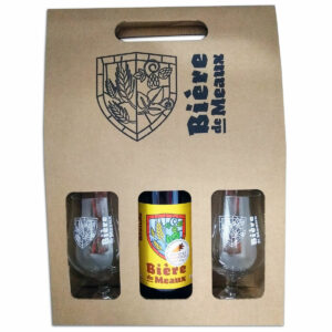 Coffret 1 bière de Meaux 2 verres 33cl